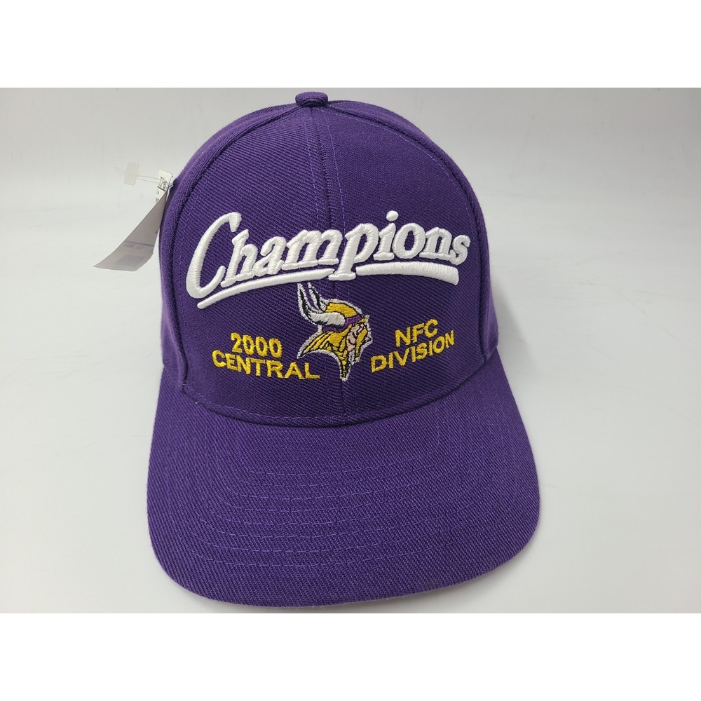 Vintage Minnesota Vikings 2000 NFC Central Division Champions Snapback Hat Cap